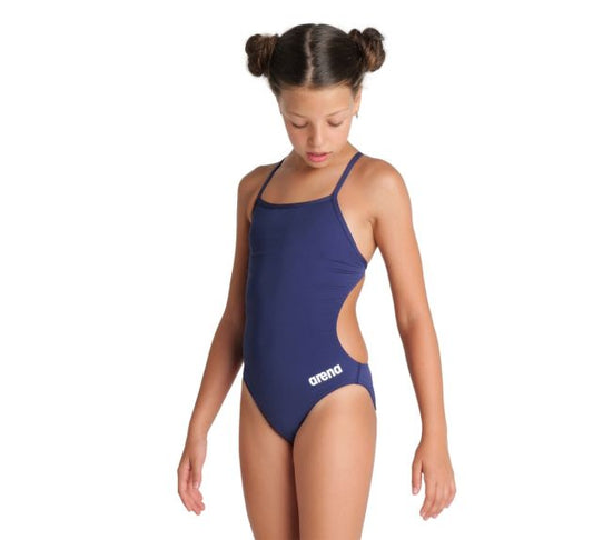 Arena Performance Girls' Solid Team Challenge Swimsuit - Navy