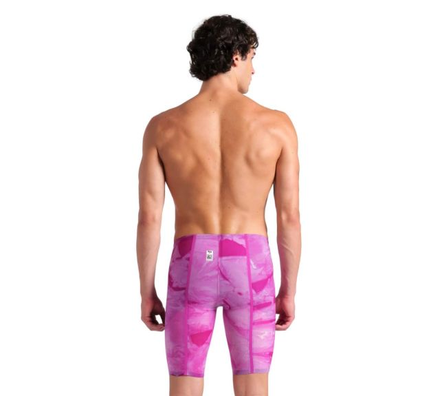 Arena Men's Powerskin Carbon Glide Jammer - Tie Dye (Pink)