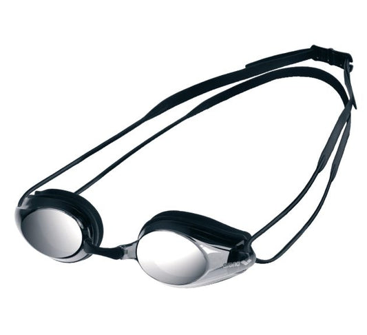 Arena Unisex Tracks Mirror Racing Goggles - Black/Silver