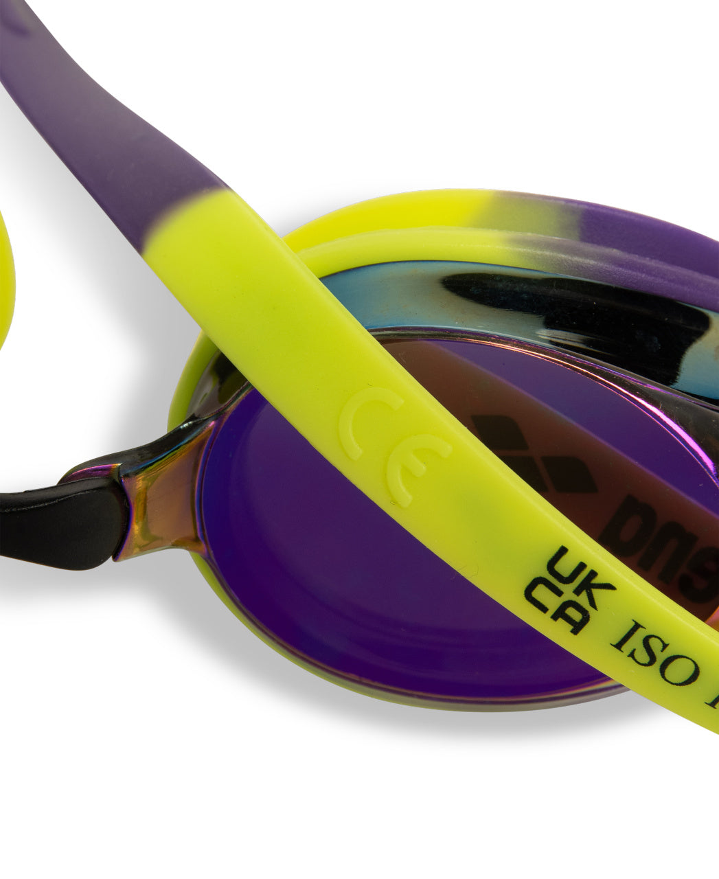 Arena Unisex Tracks Mirror Racing Goggles - Plum/Lime