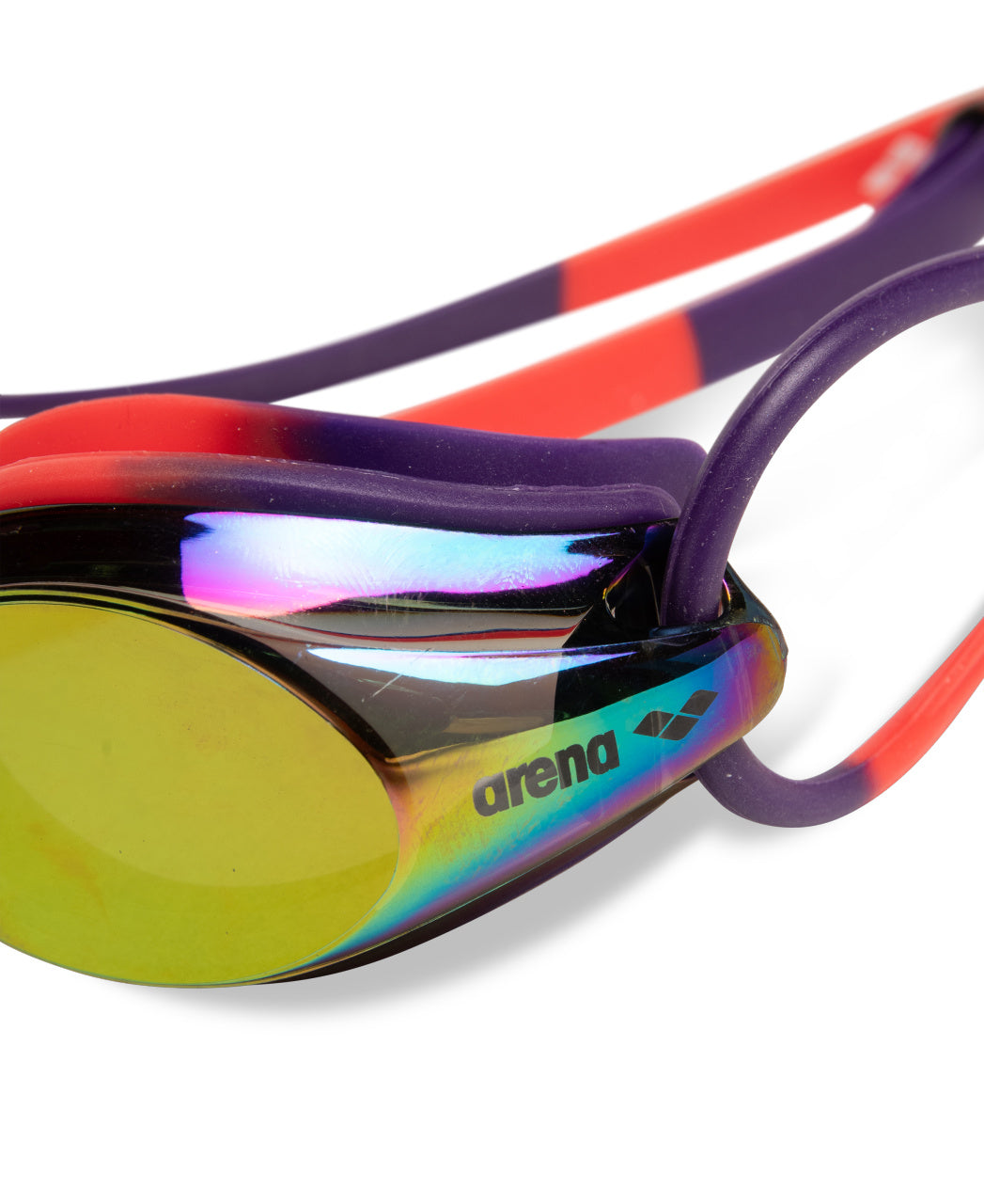 Arena Unisex Tracks Mirror Racing Goggles - Plum/Coral