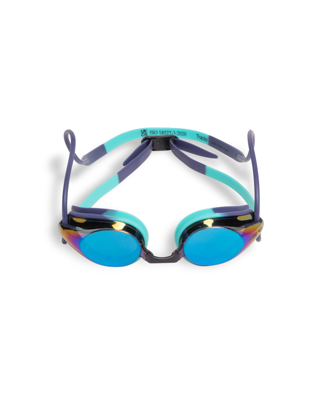 Arena Unisex Tracks Mirror Racing Goggles - Turquoise/Water