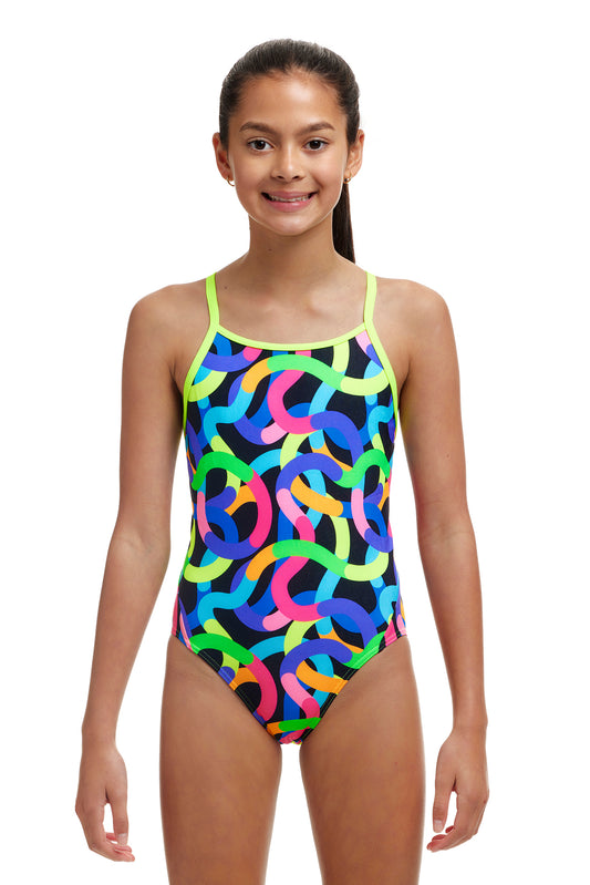 Funkita Girls Got Worms Diamond Back One Piece