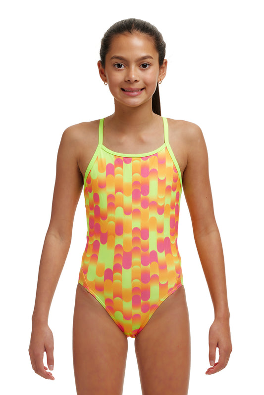 Funkita Girls Little Dotty Diamond Back One Piece