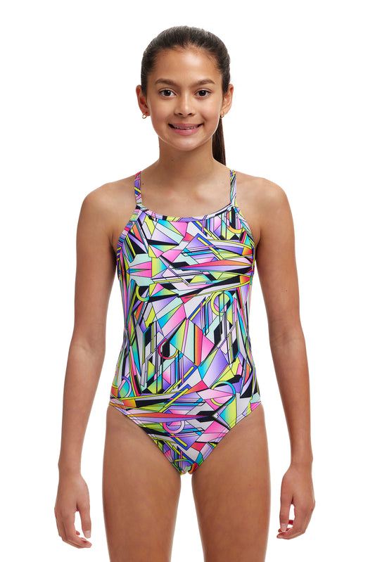 Funkita Girls Scissor Kick Diamond Back One Piece