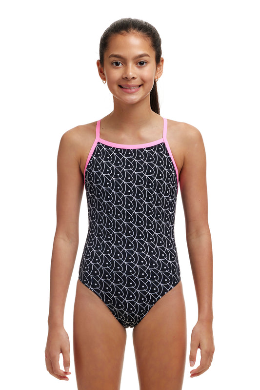 Funkita Girls Summer Fish Tie Me Tight One Piece