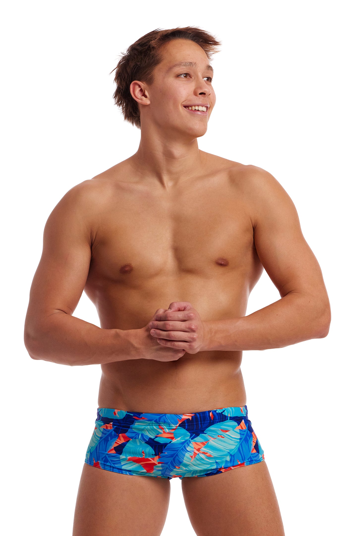 Funky Trunks Men's Lotsa Leaves Sidewinder Trunks - All4Swim