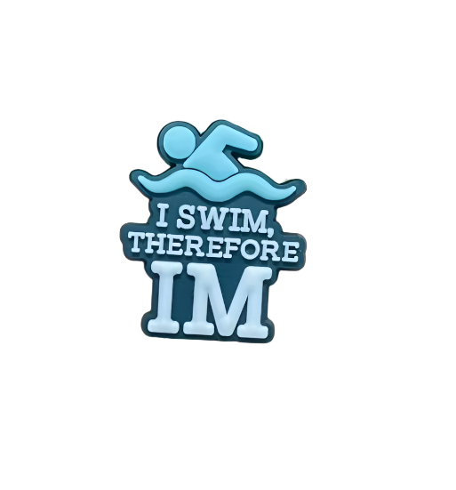 I Swim Therefore IM Croc Charm