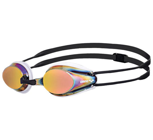 Arena Unisex Tracks Mirror Racing Goggles - White/Copper/Black